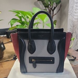 Celine Nano Luggage leather Tricolor